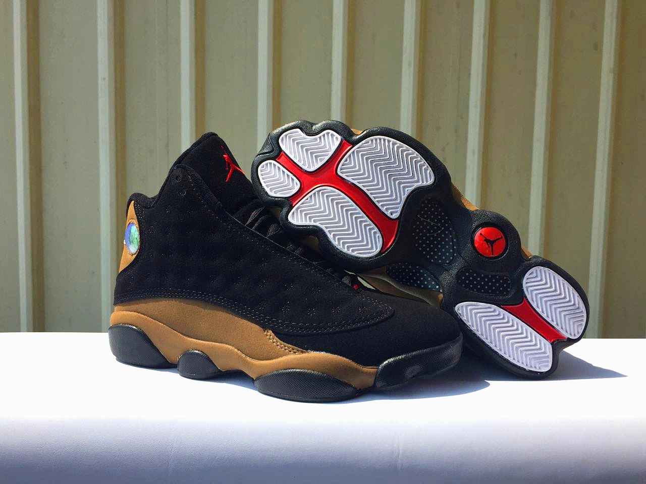 New Air Jordan 13 Black Brown Red Shoes - Click Image to Close